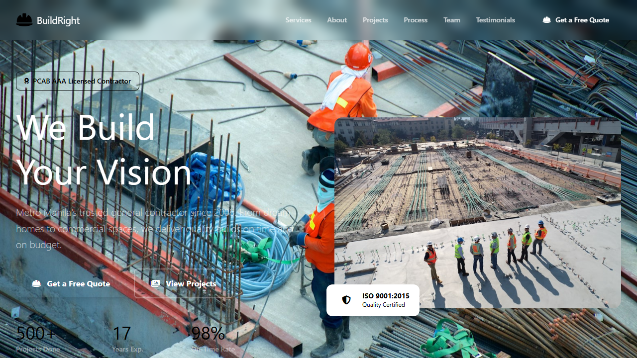 Construction Website Demo
