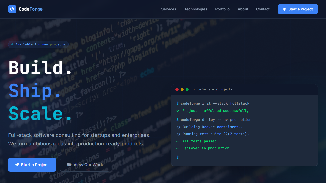 Consulting Website Demo