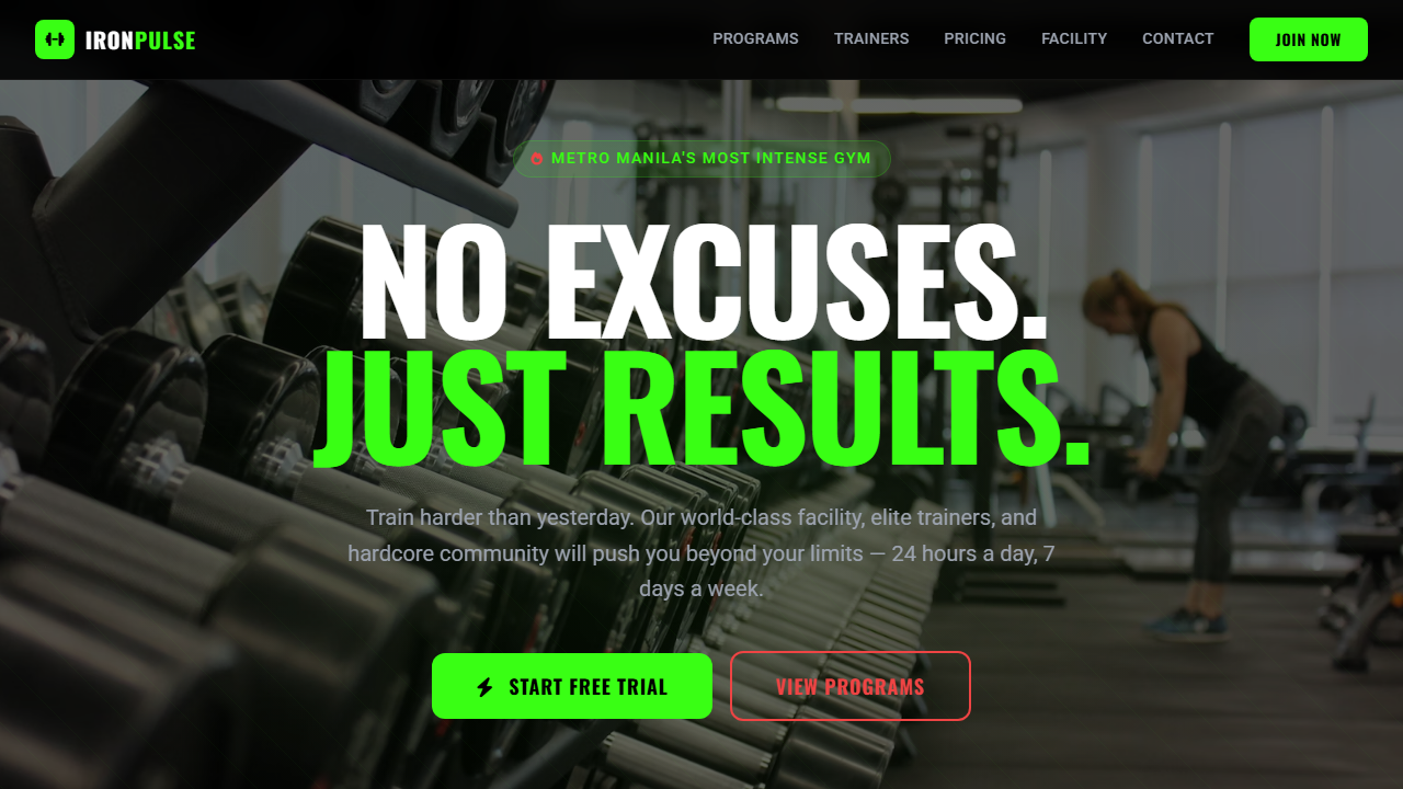 Gym Website Demo