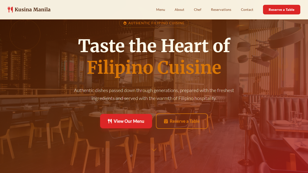 Restaurant Website Demo